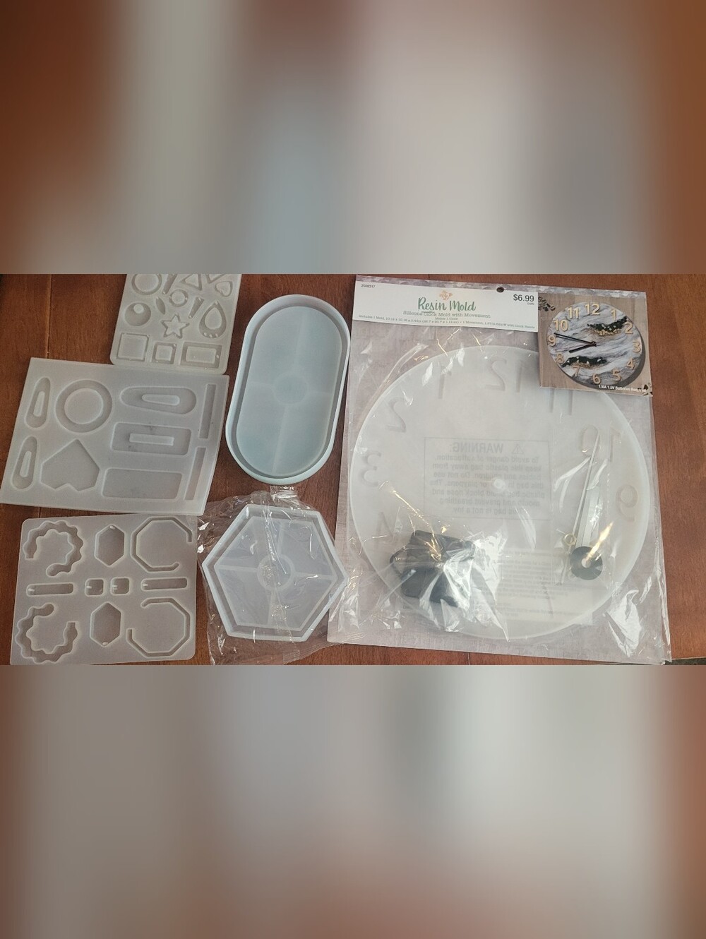 Resin Mold Kit for DIY Clock and Trays And Jewelry